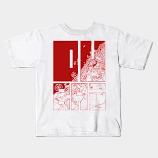 Dubai, UAE City Map Typography - Oriental Kids T-Shirt